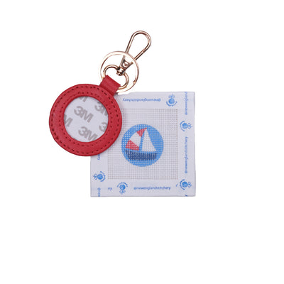Sailboat Canvas and Red Fob