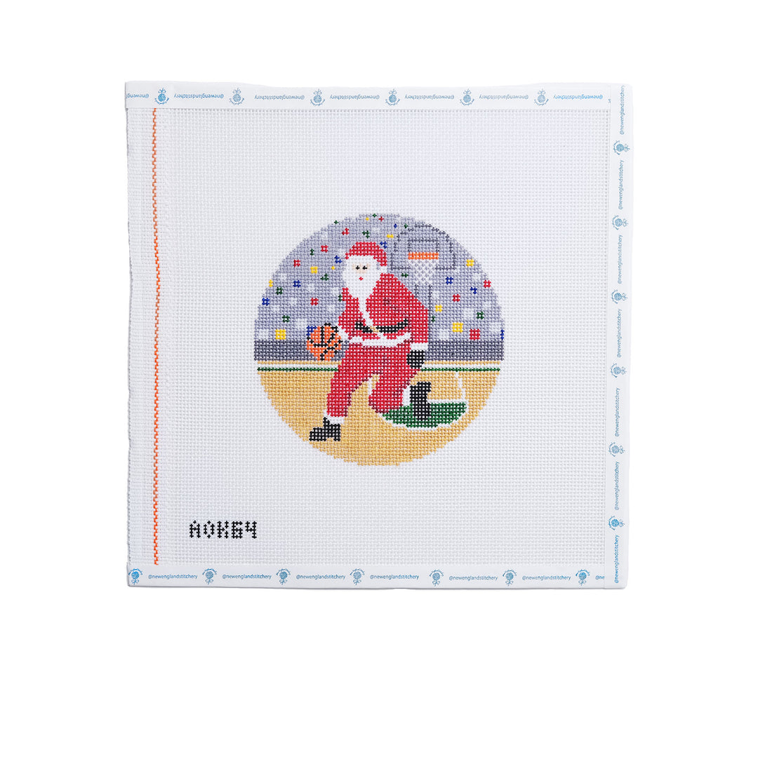 Sporty Santa Ornament - Basketball