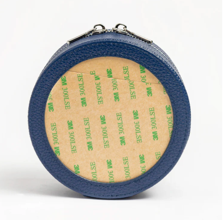 Navy 5in Round Box with Zipper