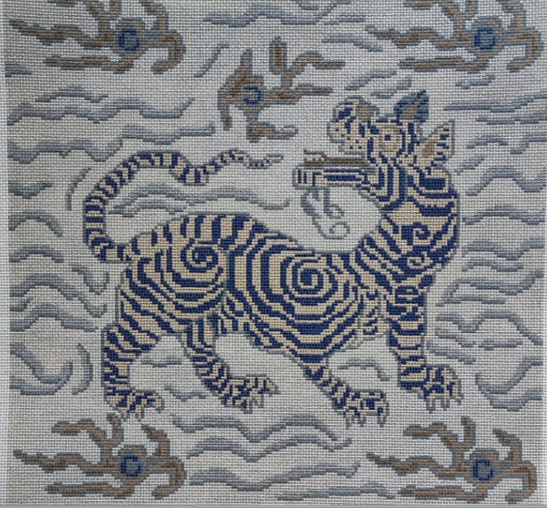 Clarence House Blue Tibetan Tiger