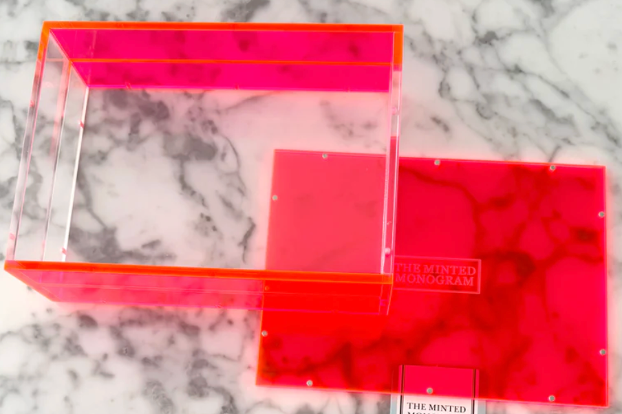 Neon Pink Acrylic Tray (5”x7”)