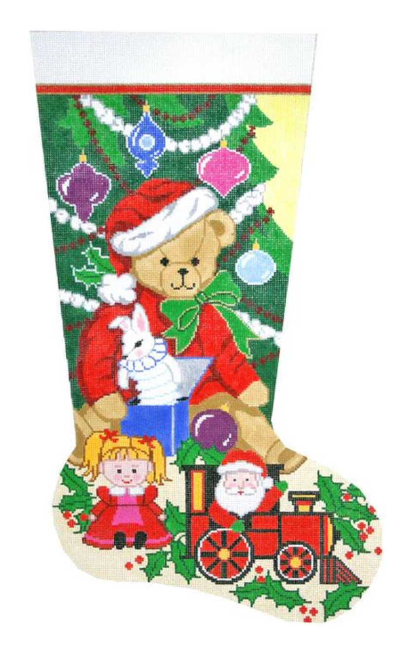 Santa Bear Christmas Stocking