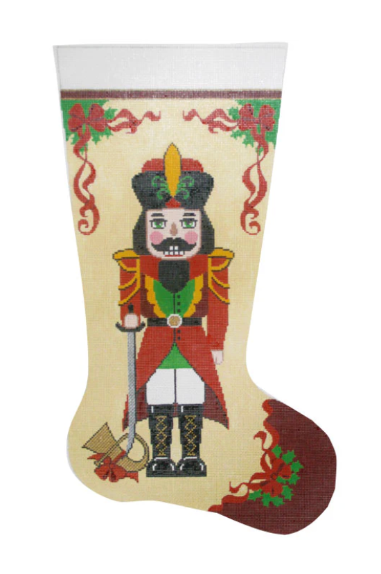 Nutcracker with French Horn Christmas Stocking
