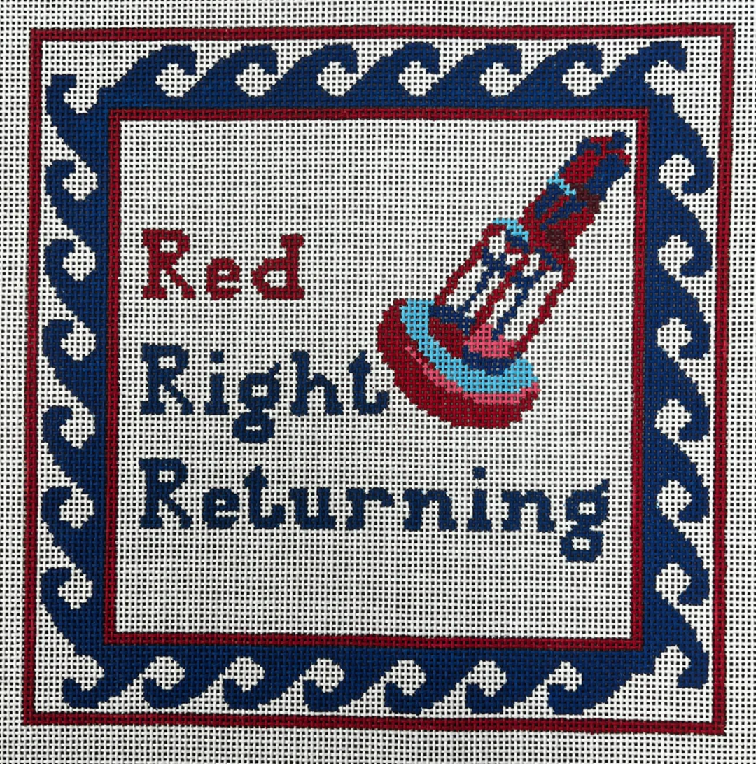 Red, Right Returning Pillow
