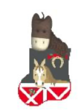 Horse in Barn with Horse