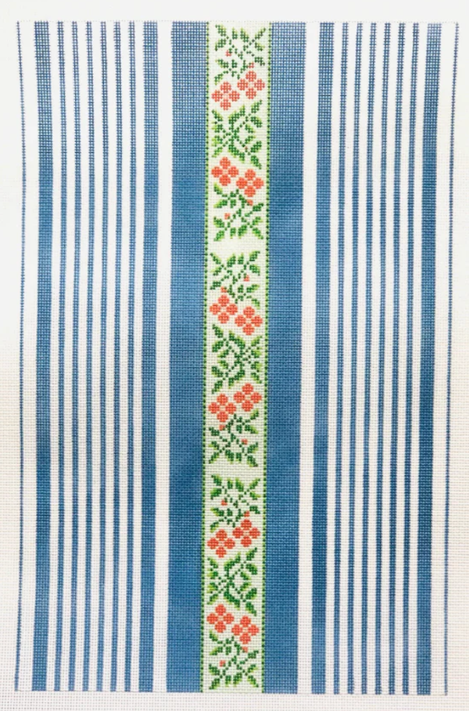 Ribbon Ticking Tri-Fold Clutch or Pillow