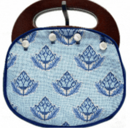 Needlepoint Bermuda Bag Cover in Block Print