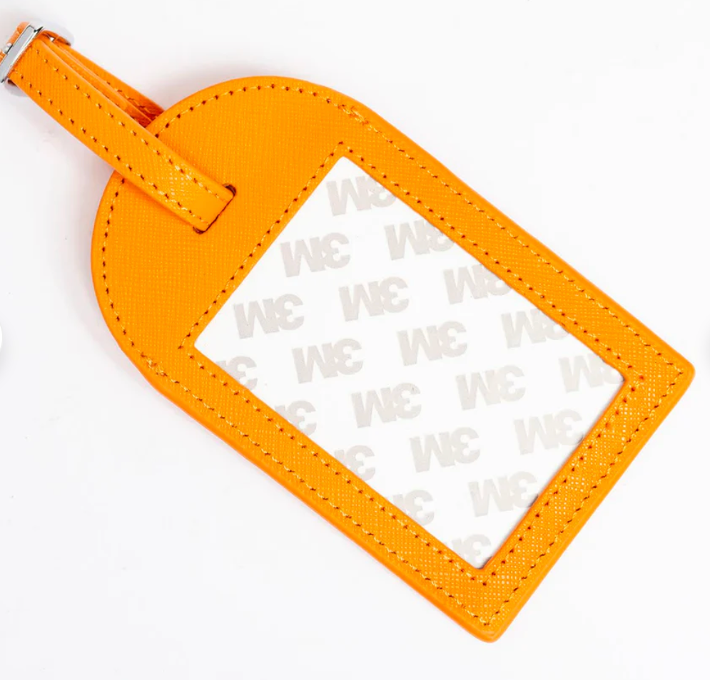 Orange Self Finishing Bag Tag