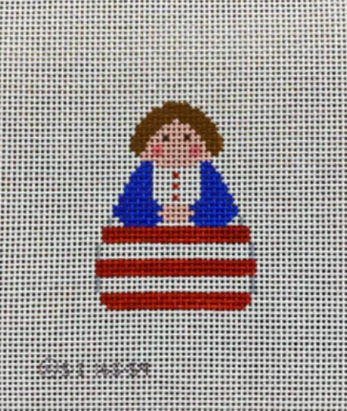 Red White Stripe with Blue Angel