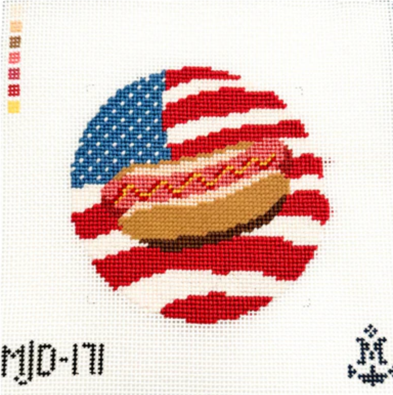 American Flag Hot Dog