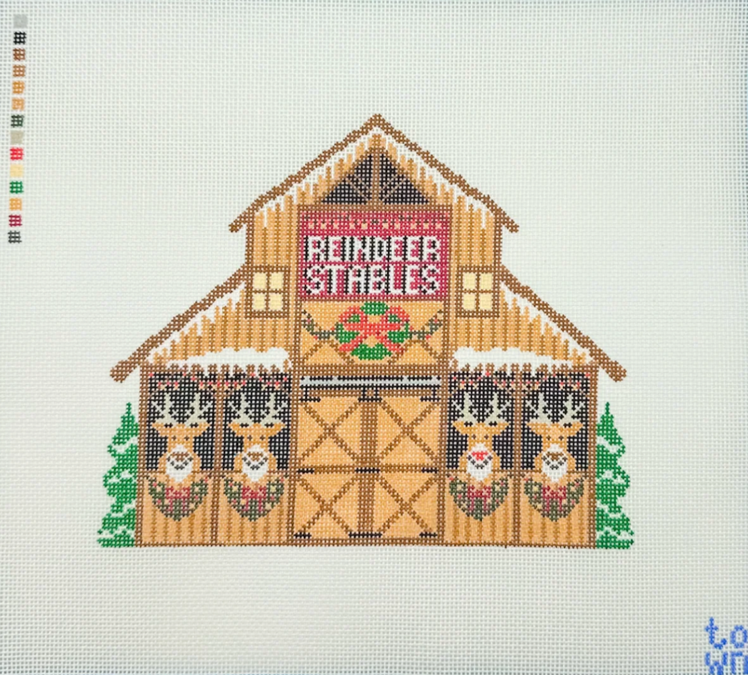 Christmas Village Reindeer Stables