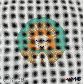 Angel Girl Redhead Round