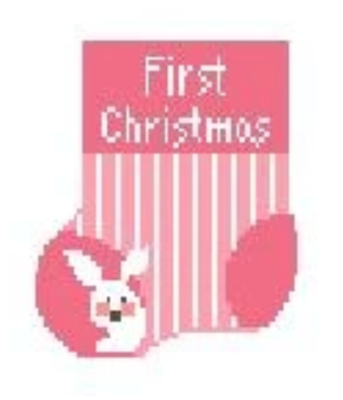 Pink First Christmas Mini Sock