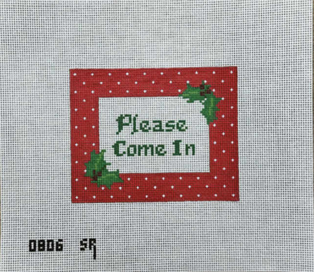 "Please Come In" Holly Sign