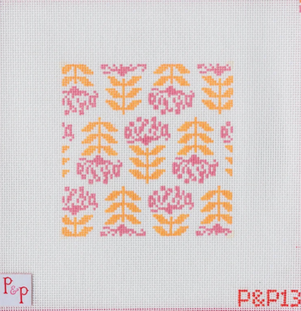 Blocked Begonia Coaster