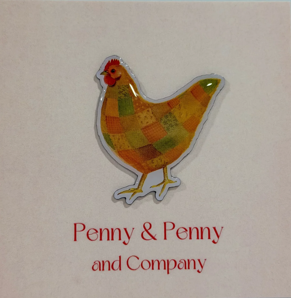 Patchwork Hen Needle Minder