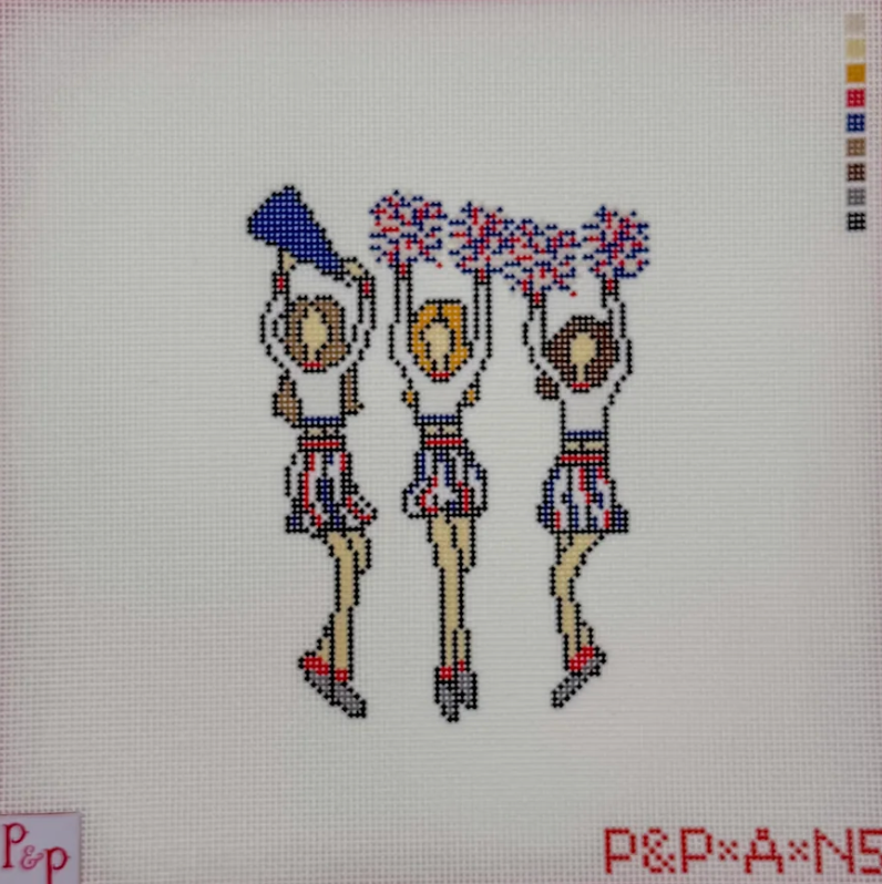Red and Blue Cheerleaders