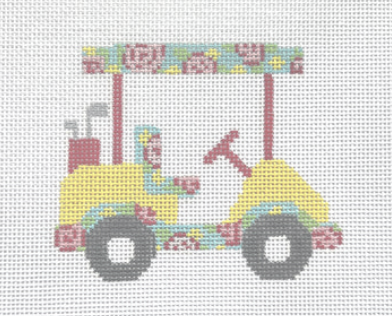 Bright Floral Golf Cart