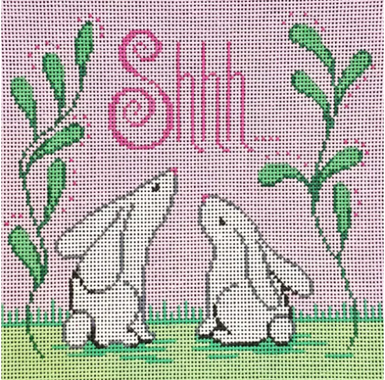 Shhh....Bunnies on Pink