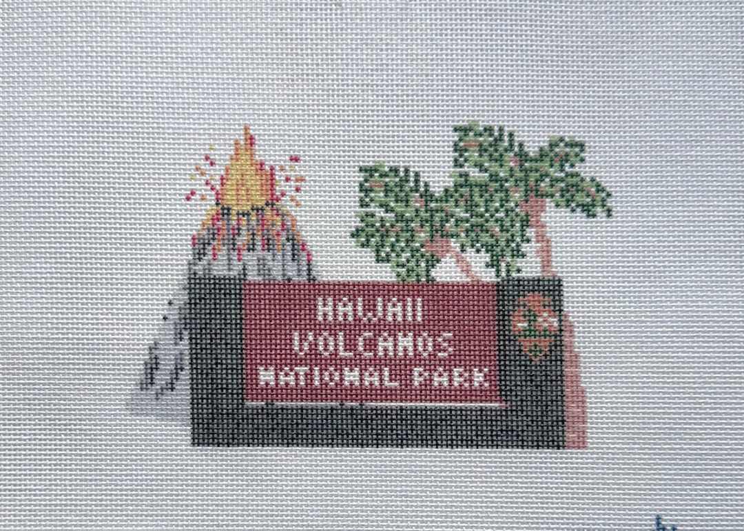 Hawaii Volcanoes Sign
