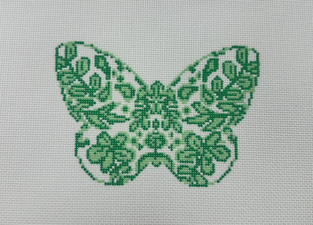 Green Chinoiserie Butterfly