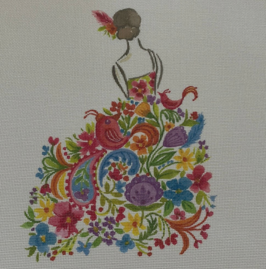 Lady with Pink Bird