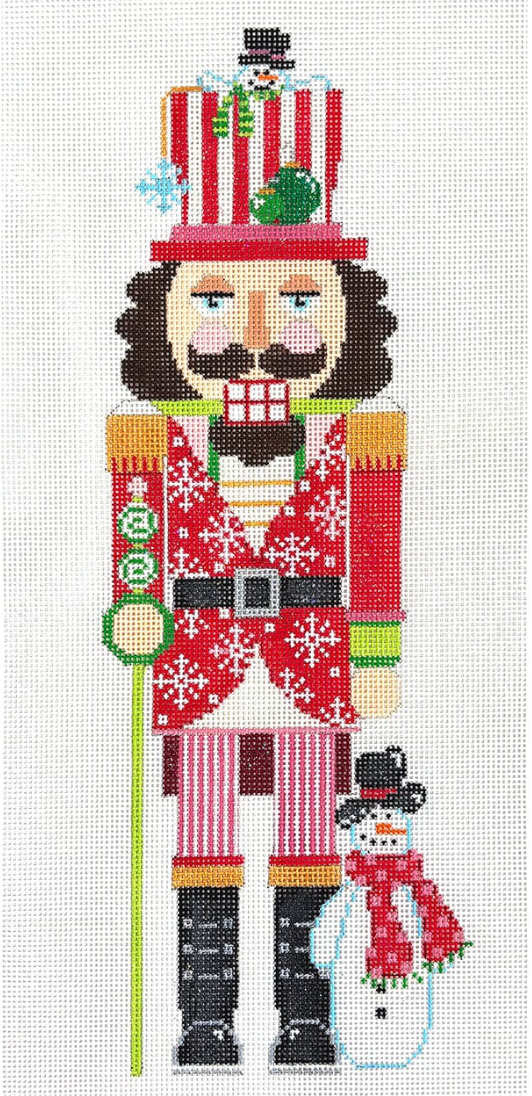 Red & White Peppermint Nutcracker