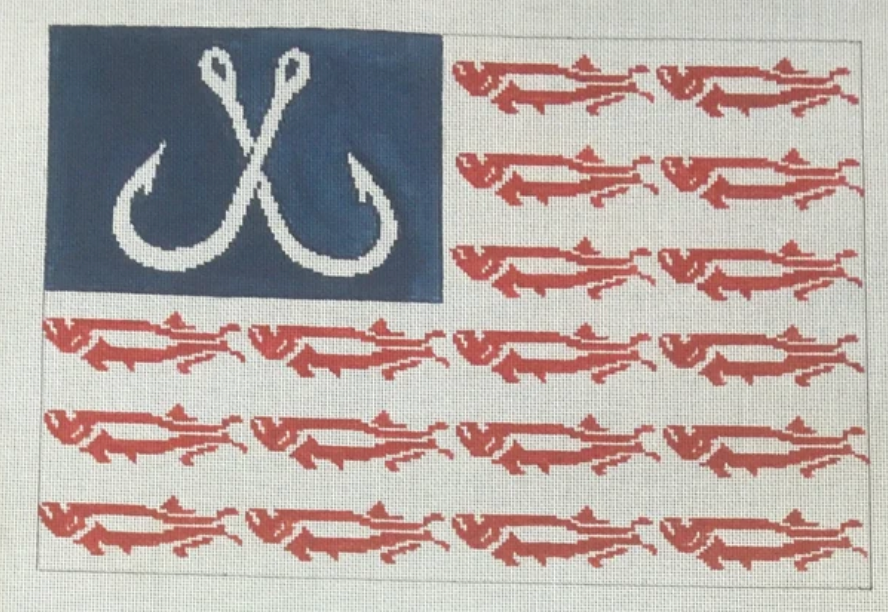 Tarpon and Fishhooks Flag