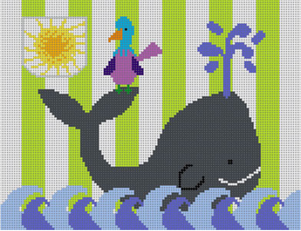 Whale and Bird Tooth Fairy Pillow