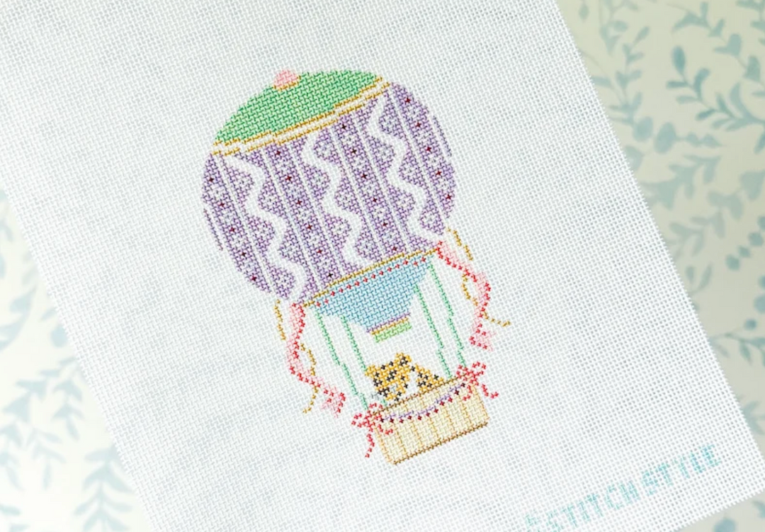 Pink and Purple Hot Air Balloon with Leopard