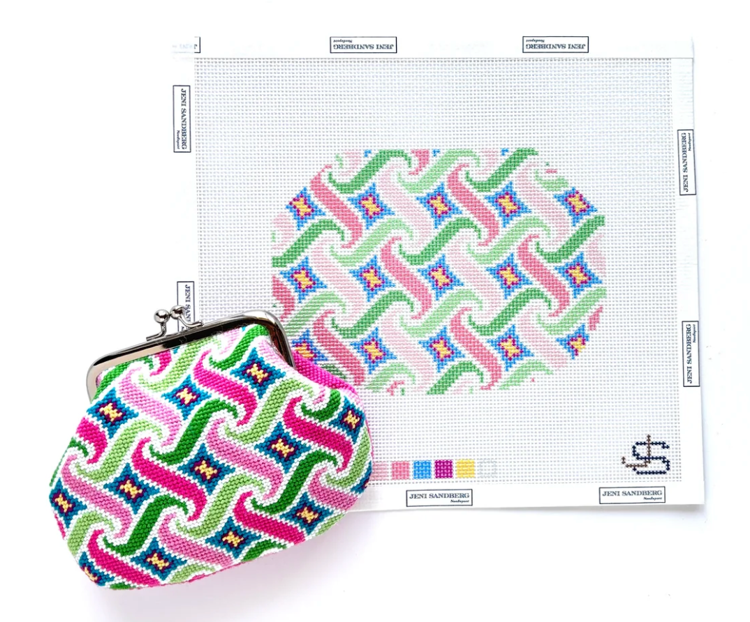 Swirl Kiss Lock Bag Canvas