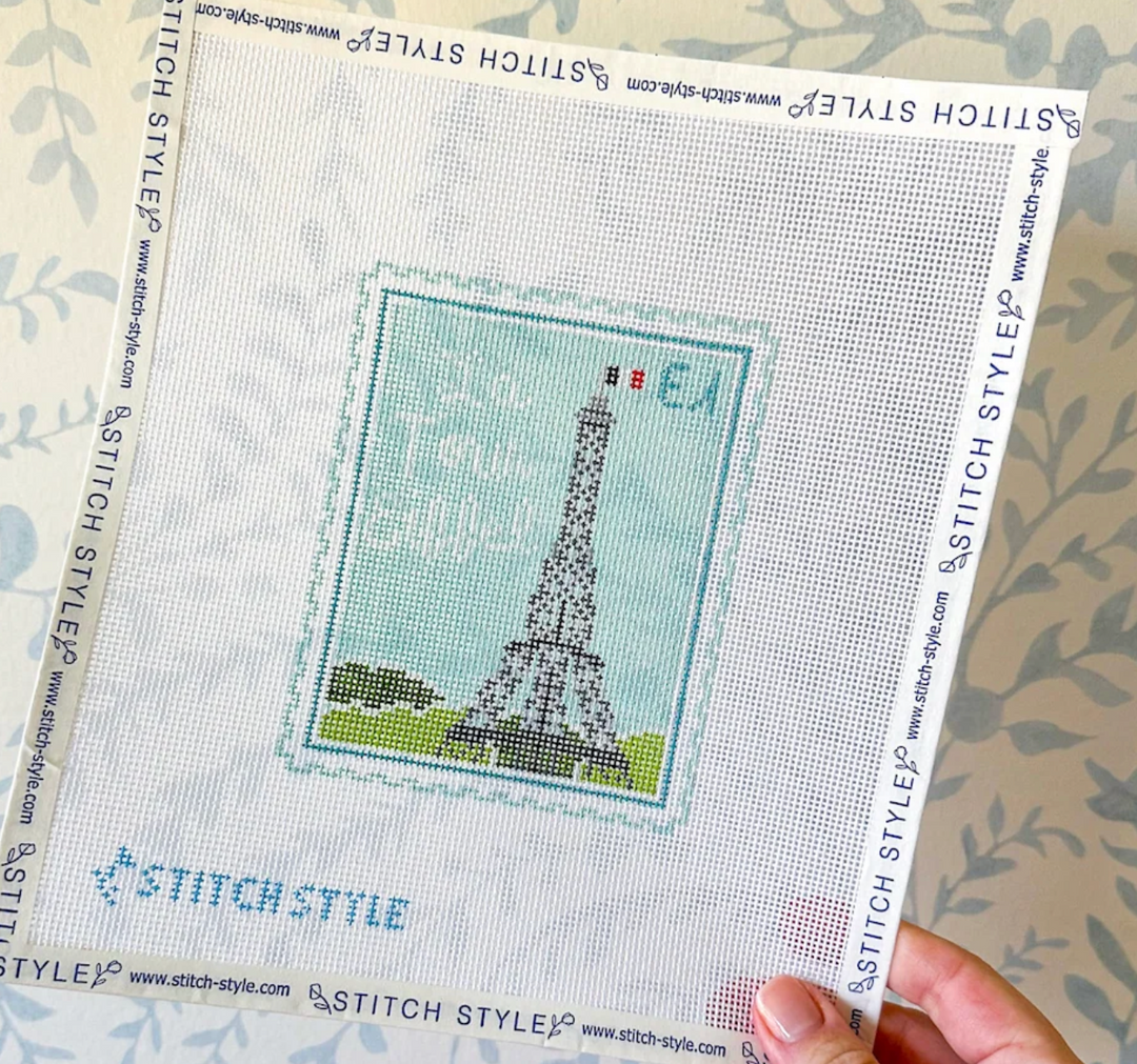 Paris Eiffel Tower Travel Stamp
