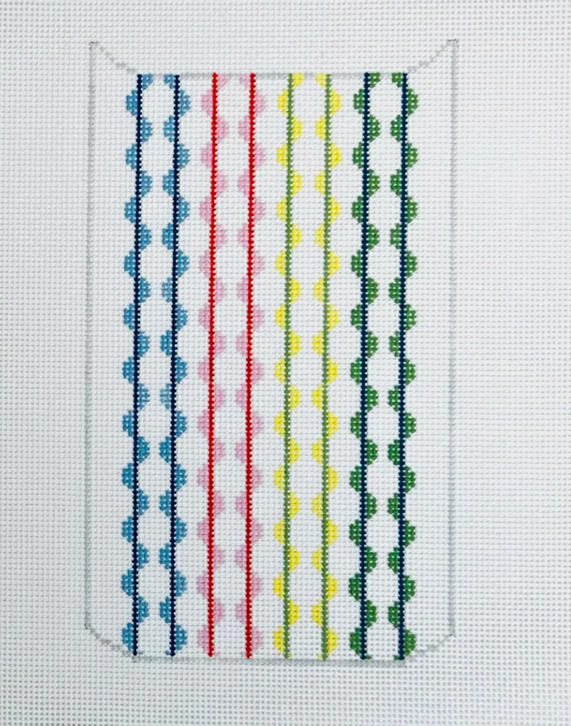 Small Treasures Clutch - Multi-Colored Stripes