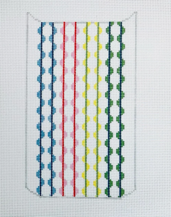 Small Treasures Clutch - Multi-Colored Stripes