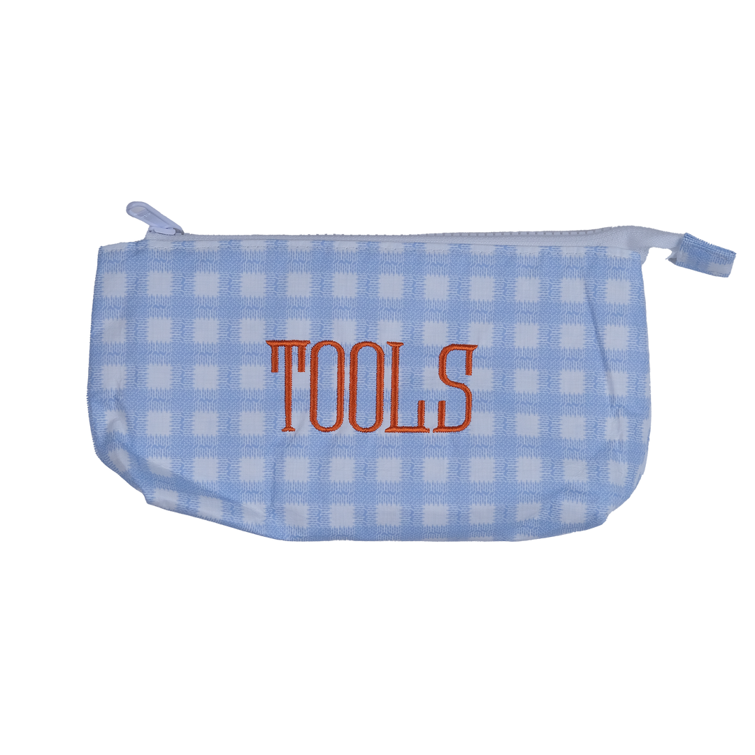 Blue Gingham Tools Bag