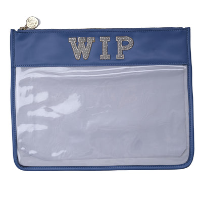 Large WIP Clear Pouch-Blue