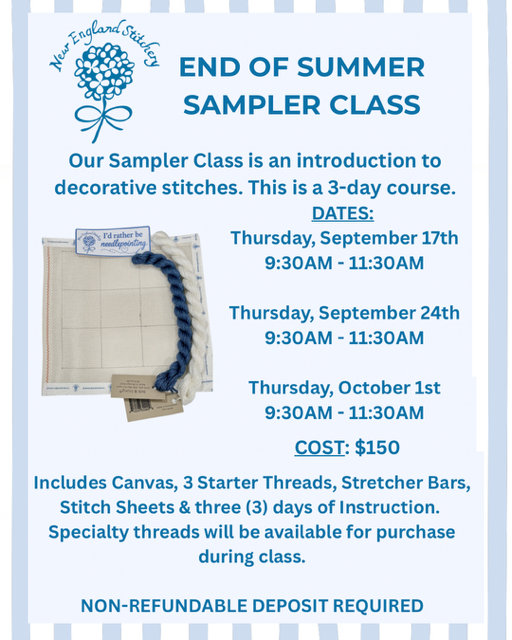 End of Summer Sampler: An Introduction to Decorative Stitches