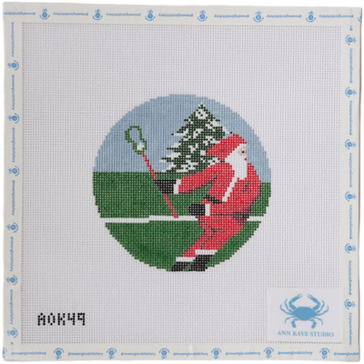 Sporty Santa Ornament - Lacrosse