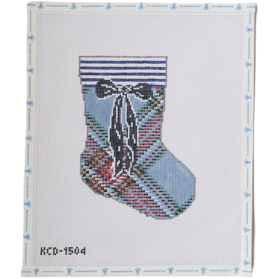 Blue Tartan Mini Sock