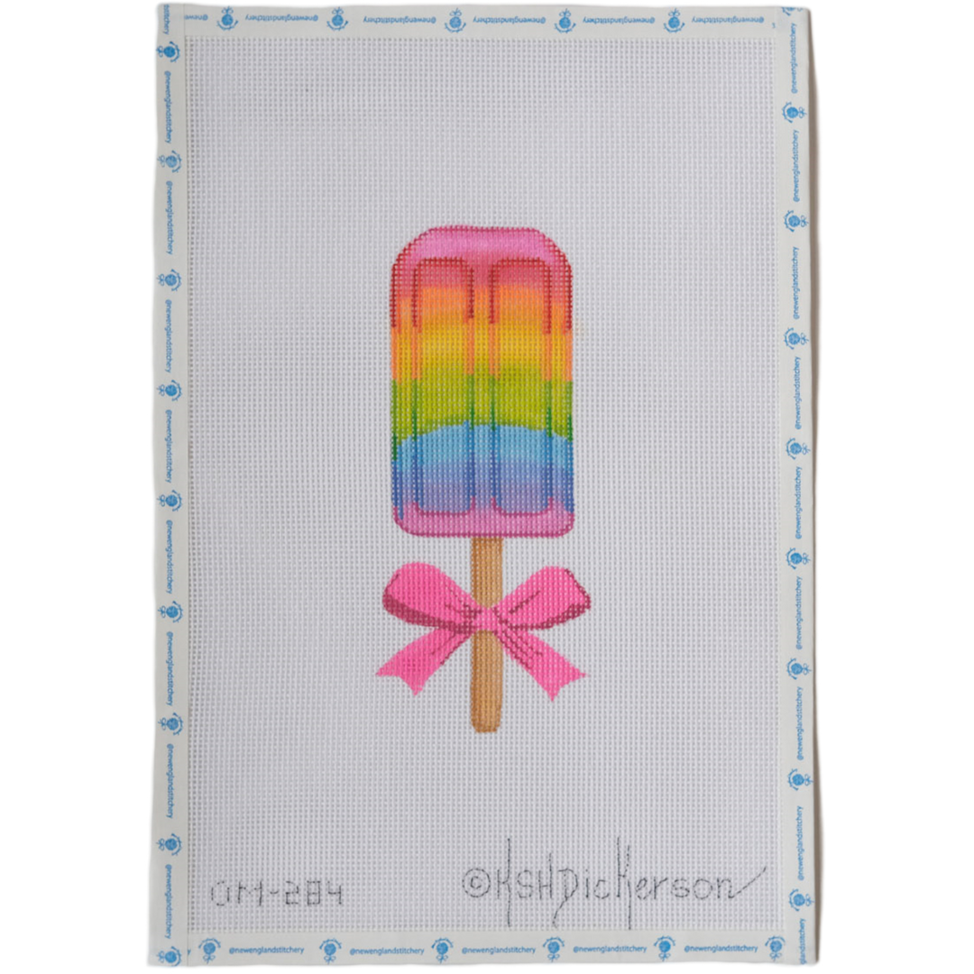 Rainbow Popsicle with Hot Pink Bow