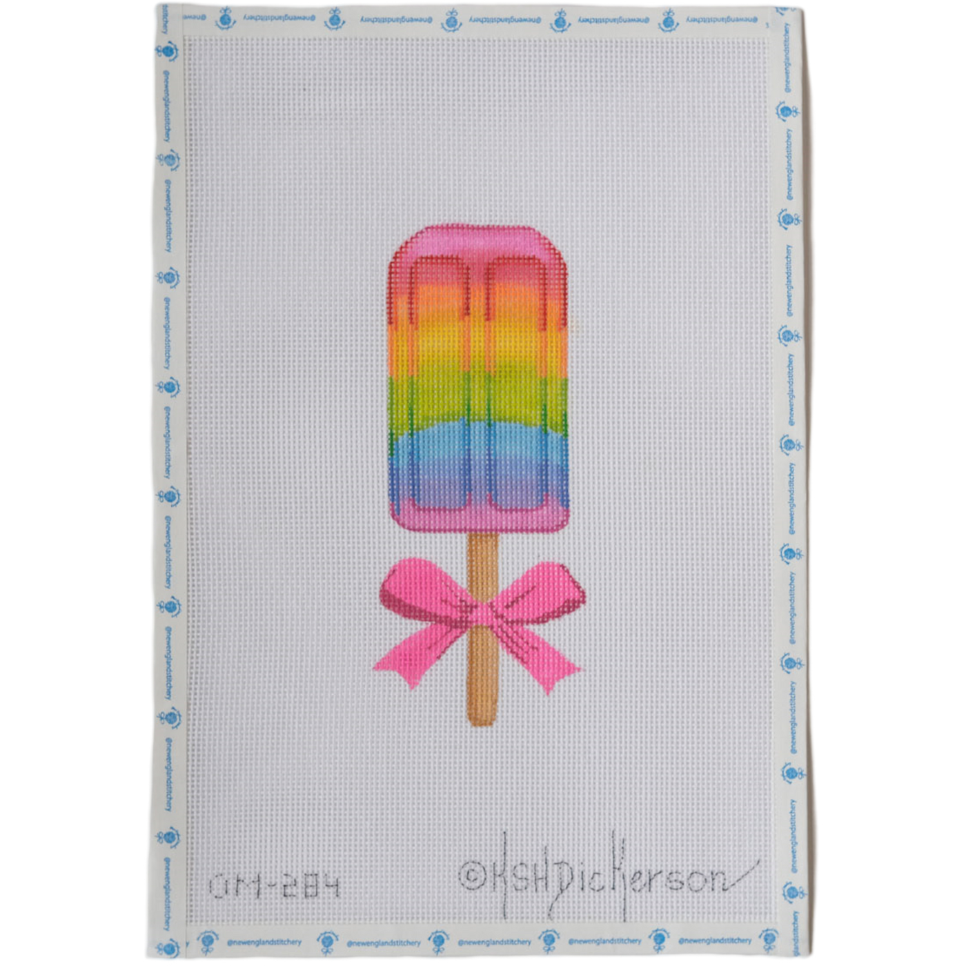 Rainbow Popsicle with Hot Pink Bow