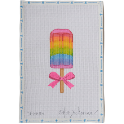 Rainbow Popsicle with Hot Pink Bow