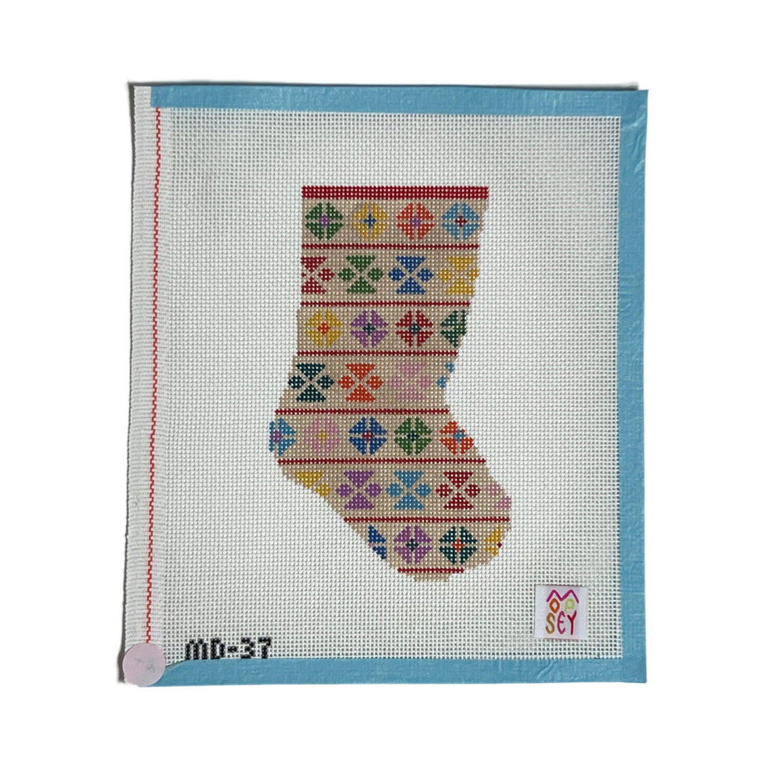 Geo Floral Mini Stocking