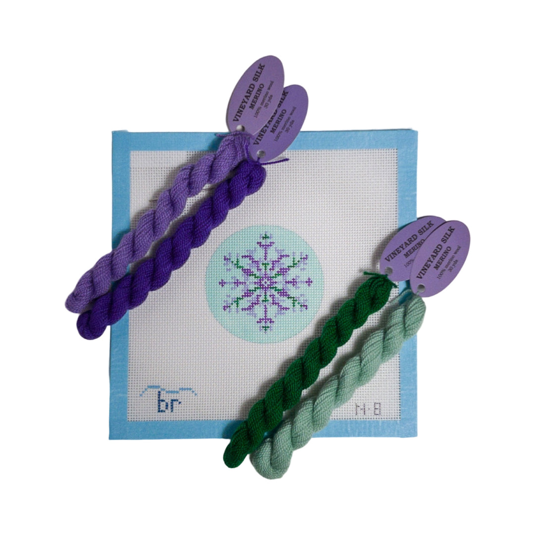 Nordic Snowflake - aqua/purple