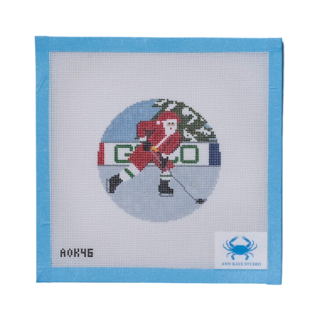 Sporty Santa Ornament - Ice Hockey